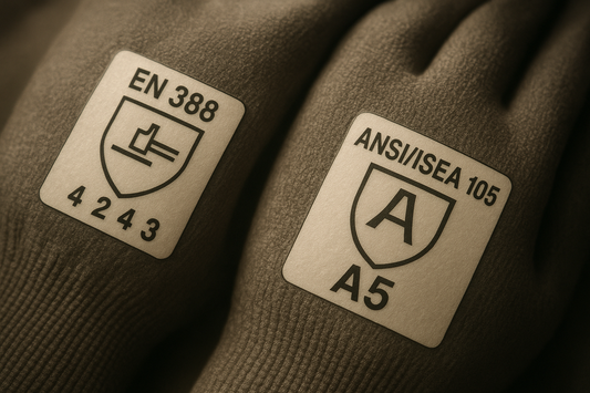 What is the difference between EN 388 and ANS1 105?