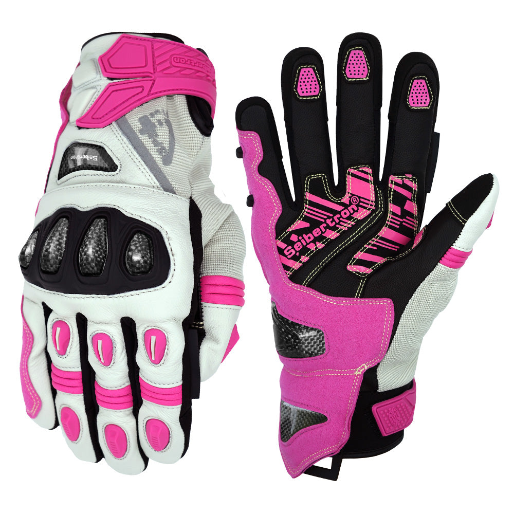color:Black | Seibertron SPS-4 Plus motorcycle gloves white background main image