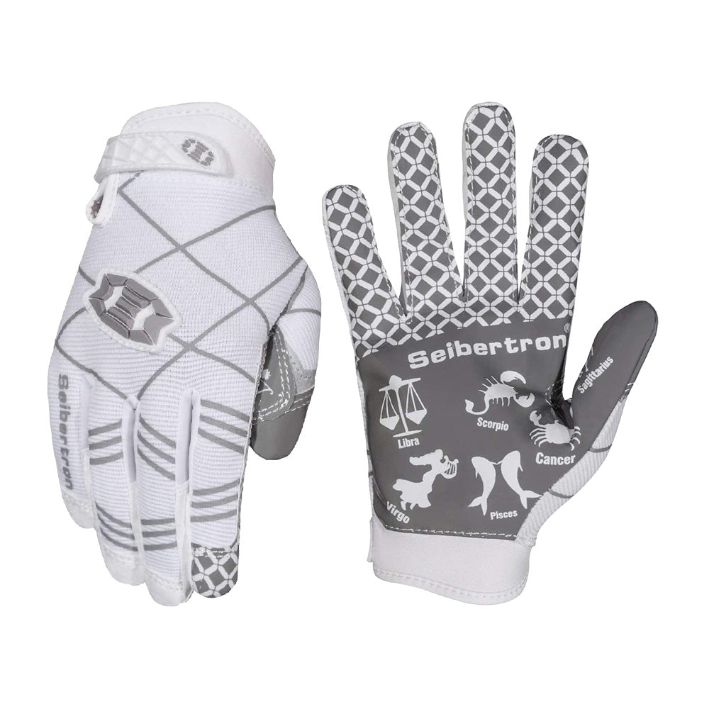 Guantes de fútbol Seibertron Pro 3.0 Twelve Constellations Elite Ultra-Stick para receptor deportivo, para jóvenes