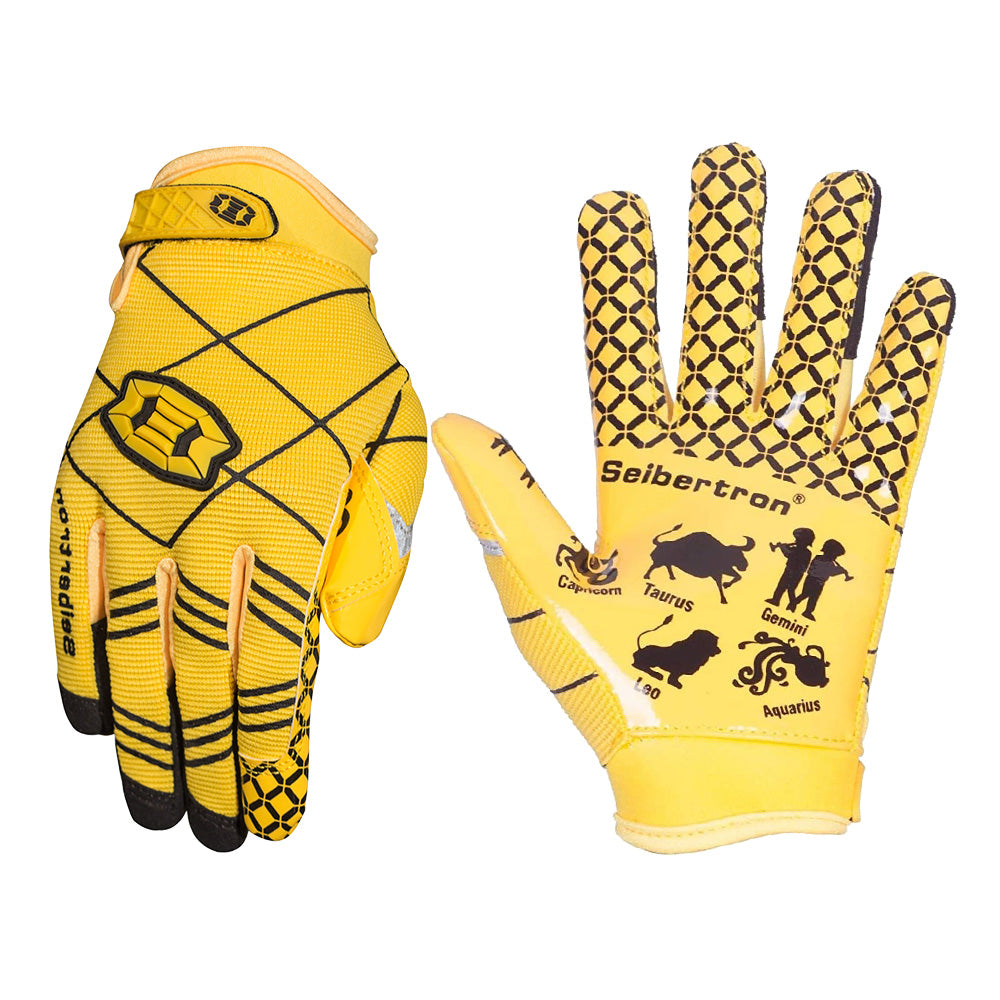 Guantes de fútbol Seibertron Pro 3.0 Twelve Constellations Elite Ultra-Stick para receptor deportivo, para jóvenes