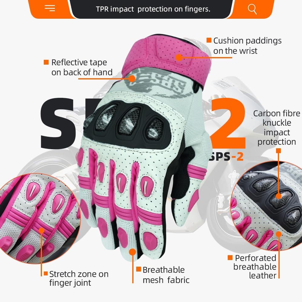 Seibertron SPS-2 Full Finger Unisex Touchscreen Road Racing Motorcycle MTB Sports Gloves