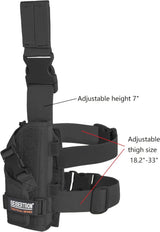 Seibertron Adjustable Tactical/Airsoft Hunting Right Handed Leg Pistol Gun Holster/Pouch Holder Drop Leg Thigh Holster - SeibertronSports602201107924