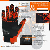 Seibertron SPS-2 Full Finger Unisex Touchscreen Road Racing Motorcycle MTB Sports Gloves - Seibertron