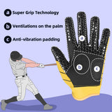color:Yellow | Seibertron B-A-R PRO 2.0 baseball and softball batting gloves image 17