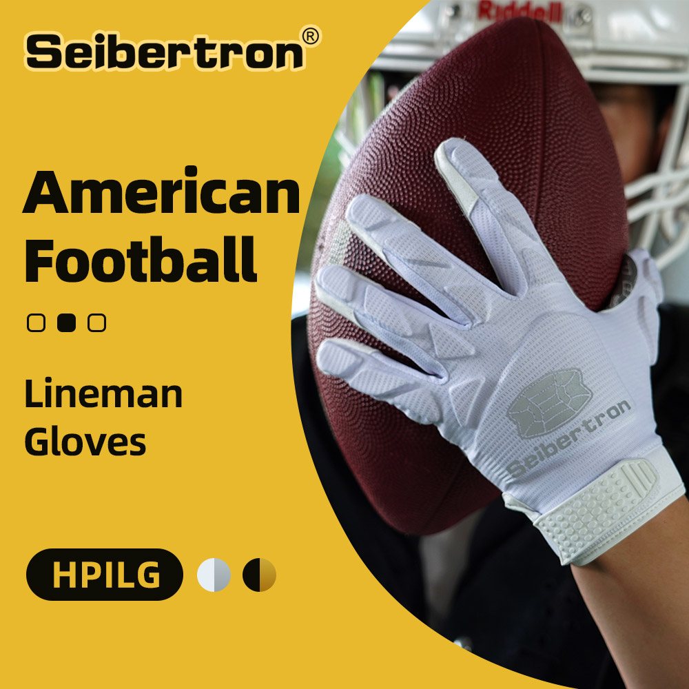 color:White | Seibertron H.P.I.L.G touchscreen football lineman gloves image 04