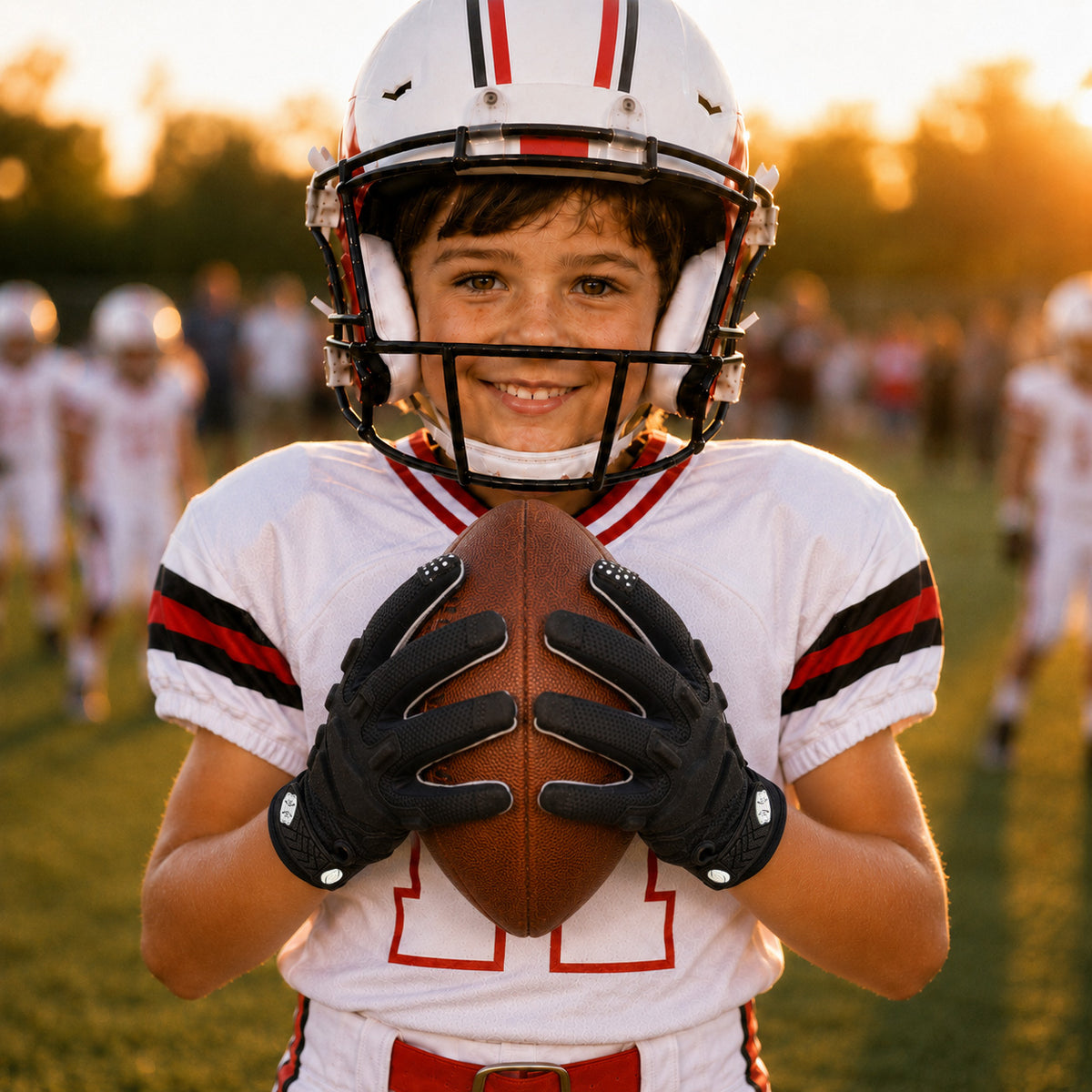 seibertron-gallery:garg-adult-youth-20260714 | product:7340603179198 | color:Black | group:Youth | slot:6 | Seibertron G.A.R.G 2.0 youth football receiver gloves black gallery 6