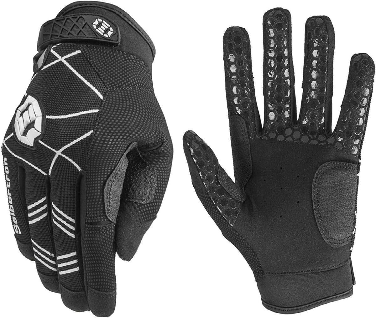color:Black | role:white-background-main | Seibertron BAR PRO 2.0 black baseball softball batting gloves white background main image