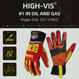 seibertron-gallery:hrc5-safety-gloves-20260715 | product:hrc5 | color:Red Yellow | slot:2 | Seibertron HIGH-VIS HRC5 safety gloves high-vis oil and gas overview image