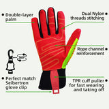 seibertron-gallery:hrig-safety-gloves-20260715 | product:hrig | color:Yellow Red | slot:4 | Seibertron HIGH-VIS HRIG safety gloves palm and glove clip detail image