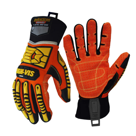 seibertron-gallery:sdx2-safety-gloves-20260714 | product:sdx2 | color:Orange Yellow | slot:1 | Seibertron HIGH-VIS SDX2 safety gloves white background product image