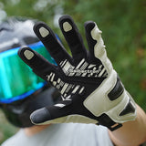 color:White | batch:sps4-scenes-20260716 | role:scene-01 | Seibertron SPS-4 winter rainproof motorcycle gloves white riding scene 01