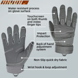 color:Grey | Seibertron S.O.L.A.G Tactical Full Finger Gloves water resistant touchscreen tactical full finger gloves image 07