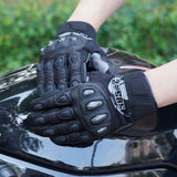 color:Black | Seibertron SPS2 Plus summer motorcycle gloves with carbon fiber knuckle protection image 05