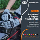 color:Gray | Seibertron SPS2 Plus summer motorcycle gloves with carbon fiber knuckle protection image 19