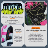 color:Pink | Seibertron SPS2 Plus summer motorcycle gloves with carbon fiber knuckle protection image 34